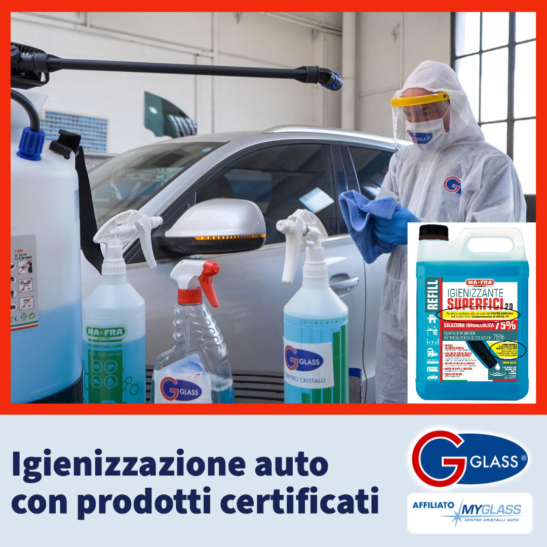 La tua auto viene sanificata e sterilizzata.